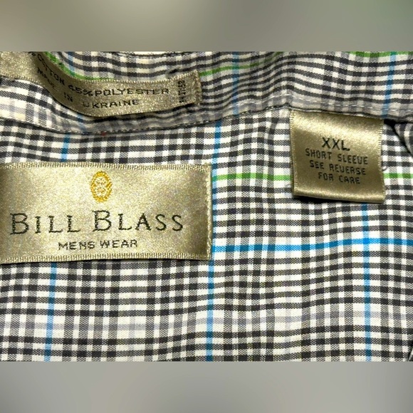 Bill Blass Vintage Plaid Casual Button Down Shirt in EUC - Picture 4 of 7